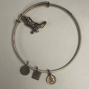 Alex and Ani Gold Charm Cowboy Boot Bracelet